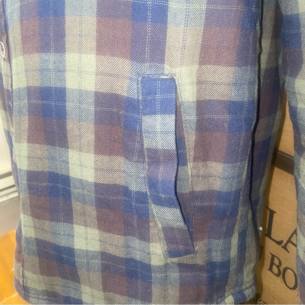 Tailor Vintage Flannel Jacket, Sherpa Lined, M View 4